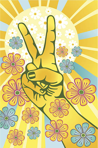 Flower power vector art illustration