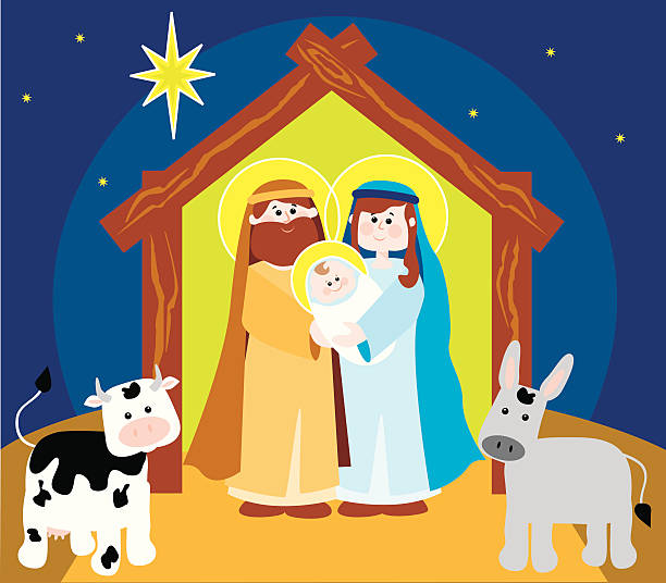 Christmas Nativity vector art illustration