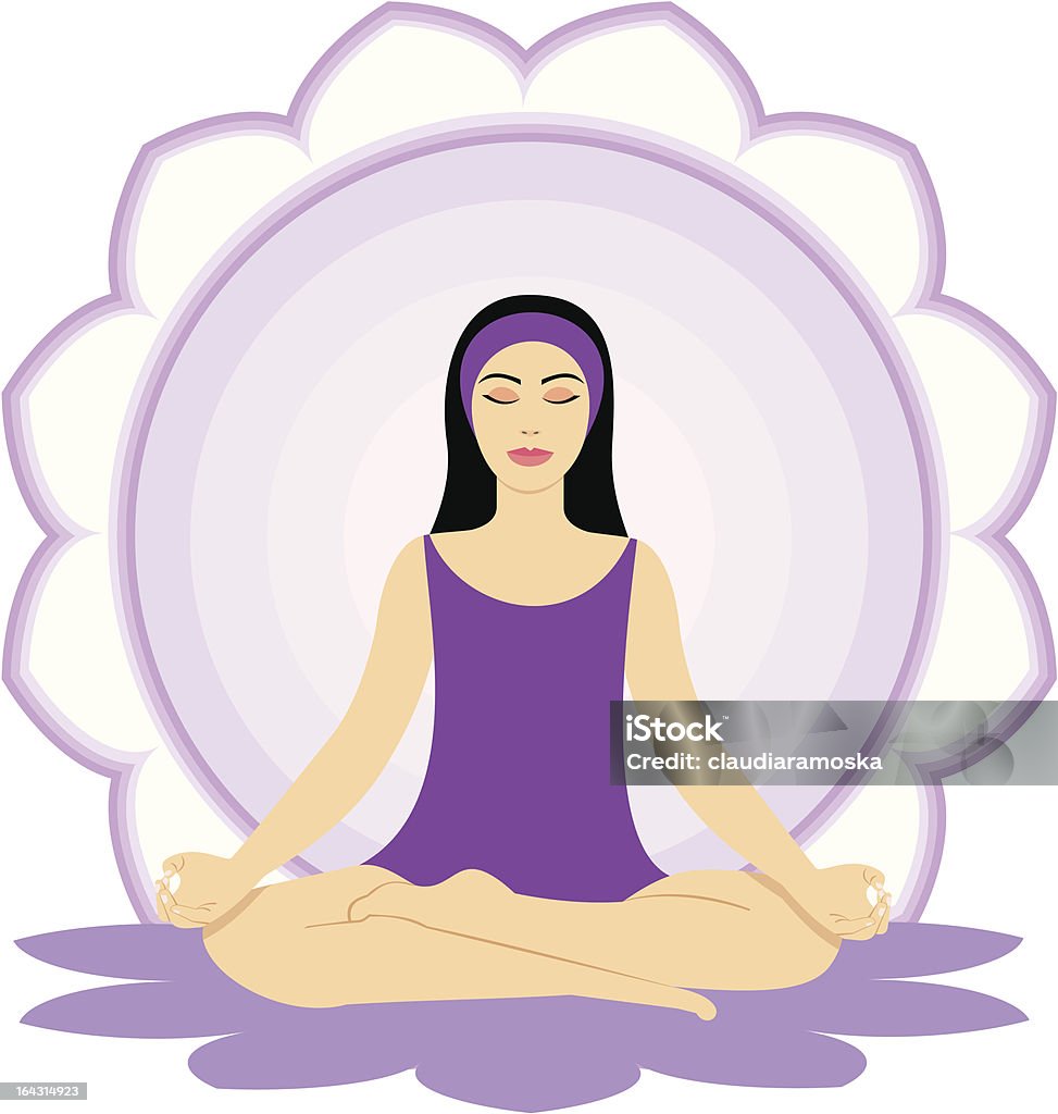 La meditazione - arte vettoriale royalty-free di Adulto