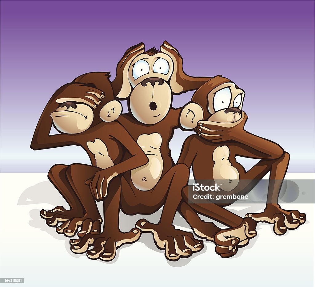 Speak, See, Hear NO EVIL "3 Monkeys. Speak no Evil, Hear no Evil, See no Evil. Vector image." Ape stock vector Speak, See, Hear NO EVIL "3 Monkeys. Speak no Evil, Hear no Evil, See no Evil. Vector image." Ape stock vector