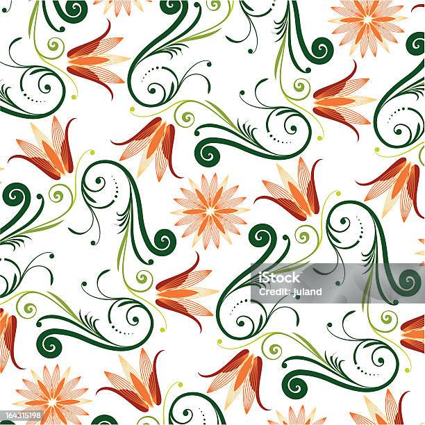 Design Floral Padrão - Arte vetorial de stock e mais imagens de Abstrato - Abstrato, Arte, Arte e Artesanato - Arte visual