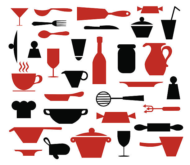 Cookware icons vector art illustration