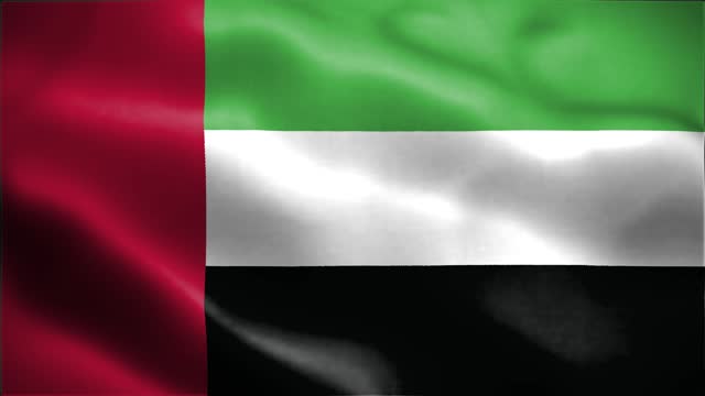 United Arab Emirates (UAE)Flag Waving Animation Video Background 4K