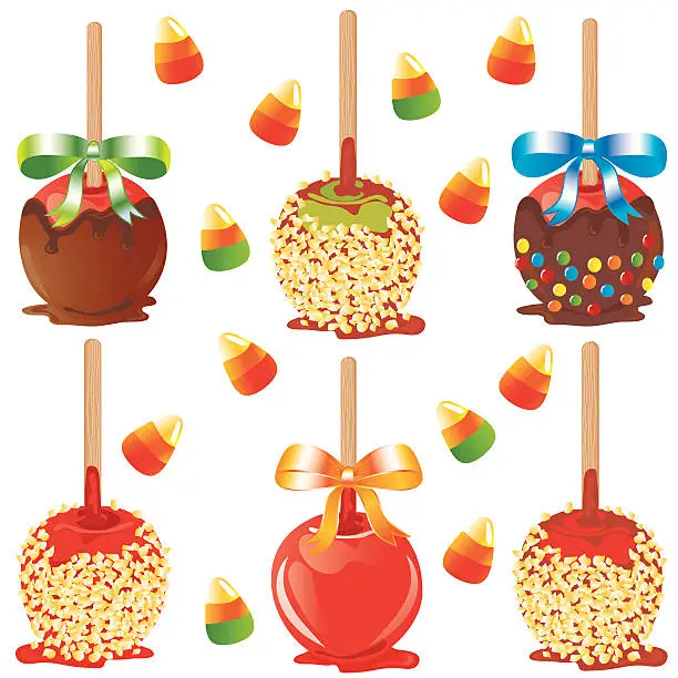 Vector illustration of Candy Apple Treats