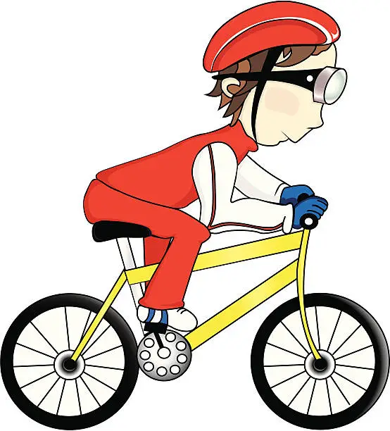Vector illustration of bicycle athlete
