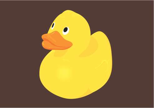 vector illustration of  a rubber duck