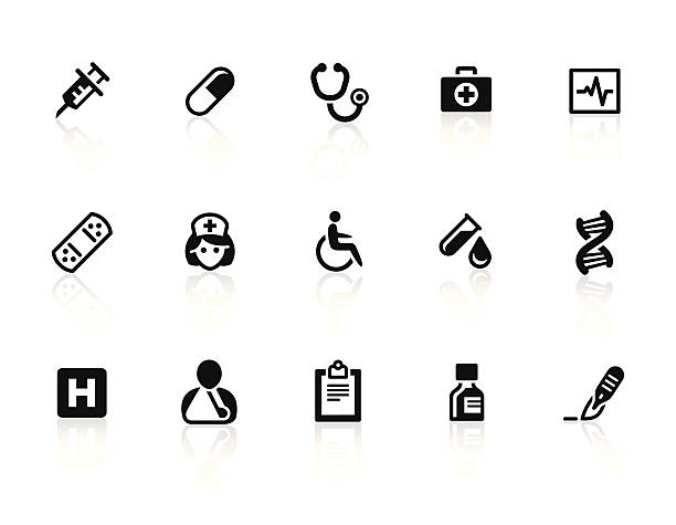 illustrazioni stock, clip art, cartoni animati e icone di tendenza di sanità e medicina icone 1 - braccio rotto