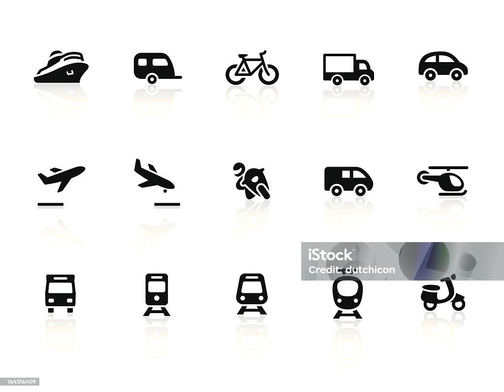 Transportu ikony 1 - Grafika wektorowa royalty-free (Pociąg)