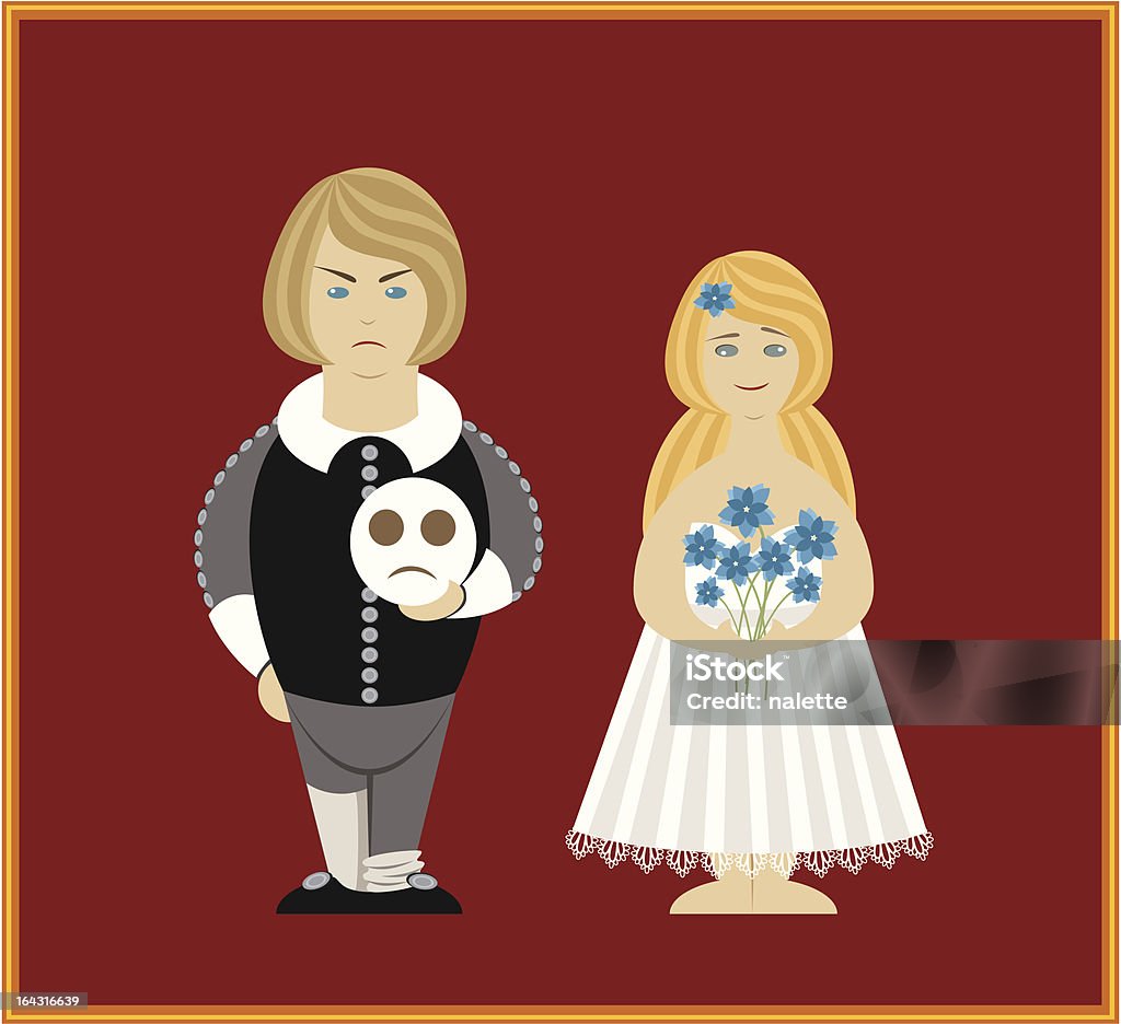 Vecteur Hamlet et Othelia poupées - clipart vectoriel de Hamlet - Être mythique libre de droits