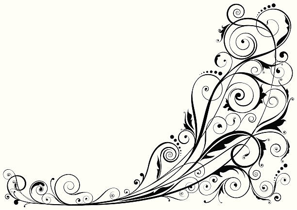 ilustraciones, imágenes clip art, dibujos animados e iconos de stock de agite diseño en ángulo recto - baroque style rococo style single line frame