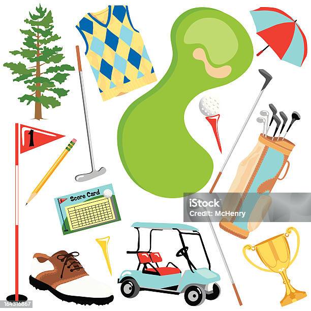 Golf Clip Art Icons Stock Illustration - Download Image Now - Golf, Score Card, Golf Cart