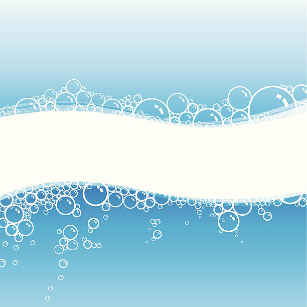 wody pęcherzyki powietrza - soap sud bubble backgrounds blue stock illustrations