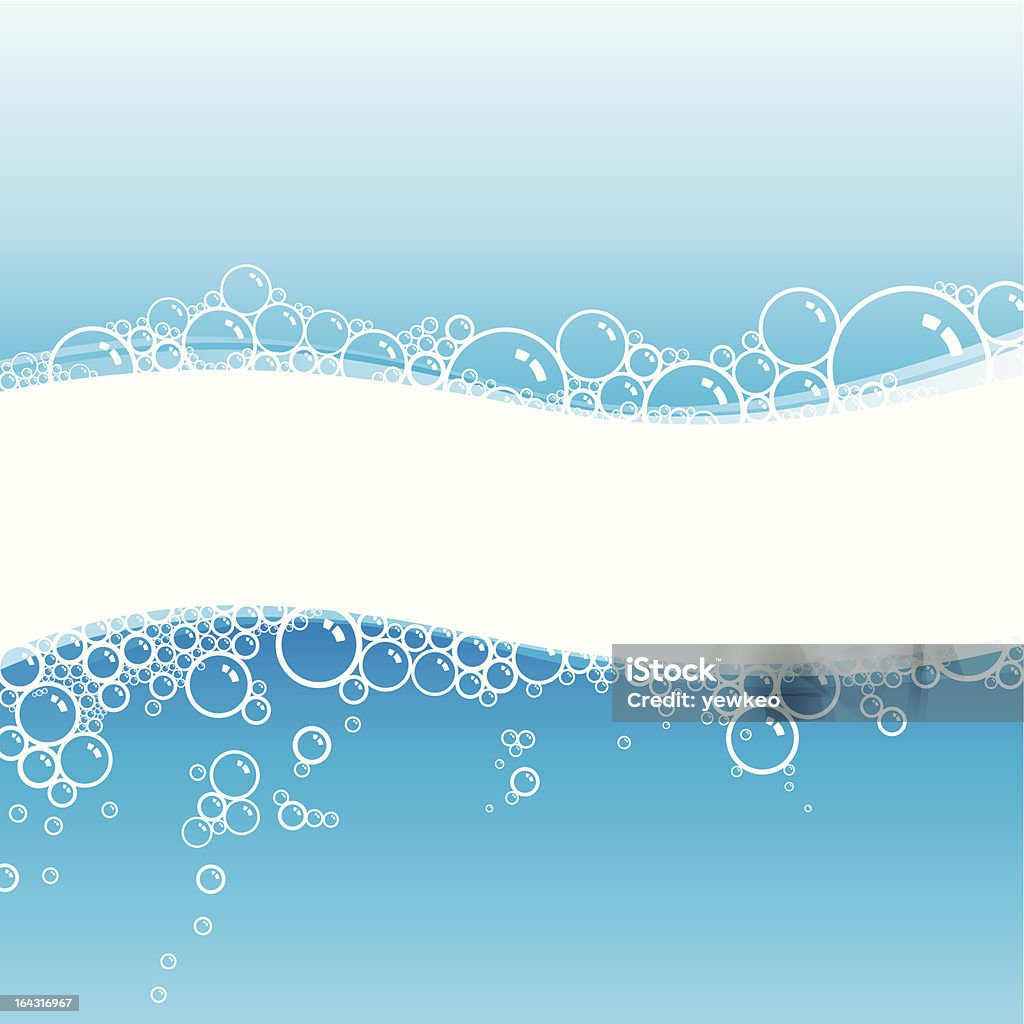 Abstract image of blue water bubbles and waves Graphic water bubbles with copy-space,  vector layered. (Download includes: CorelDraw 11, Illustrator cs, SVG, EPS & Hi-res Jpeg file)  Soap Sud stock vector