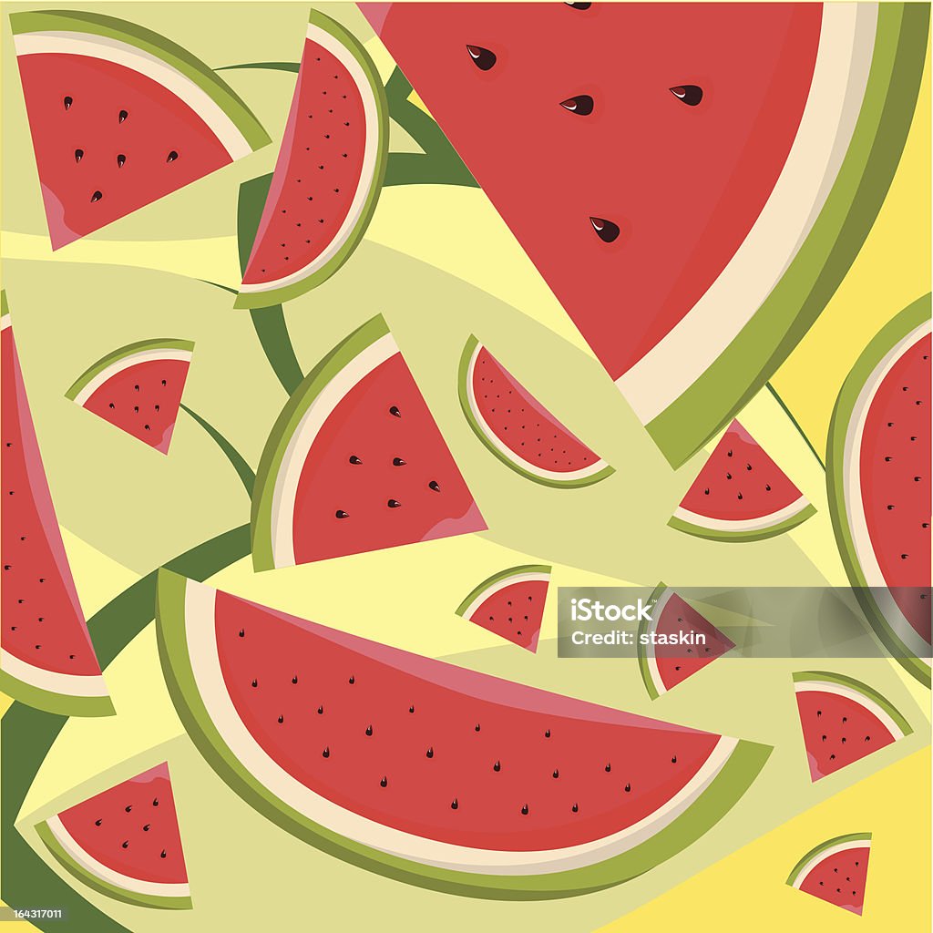 Wassermelonen-Illustrationen - Lizenzfrei Bildhintergrund Vektorgrafik