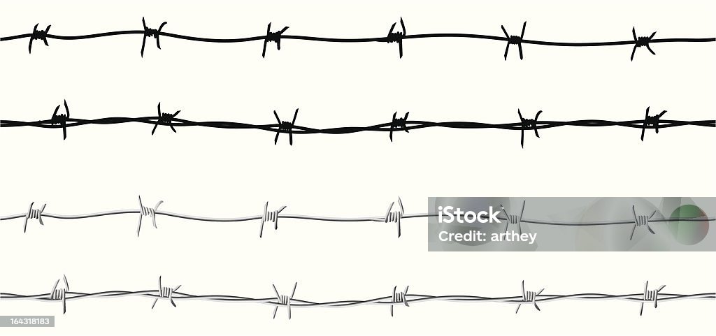 シームレスなばら線の境界 - 有刺鉄線のロイヤリティフリーベクトルアート