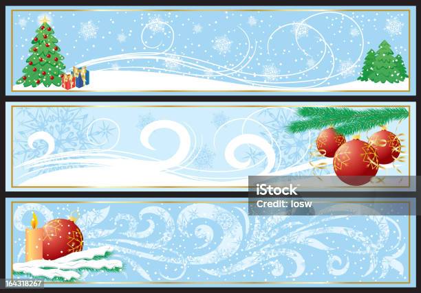 Banner Di Natale - Immagini vettoriali stock e altre immagini di A forma di stella - A forma di stella, Albero, Albero di natale