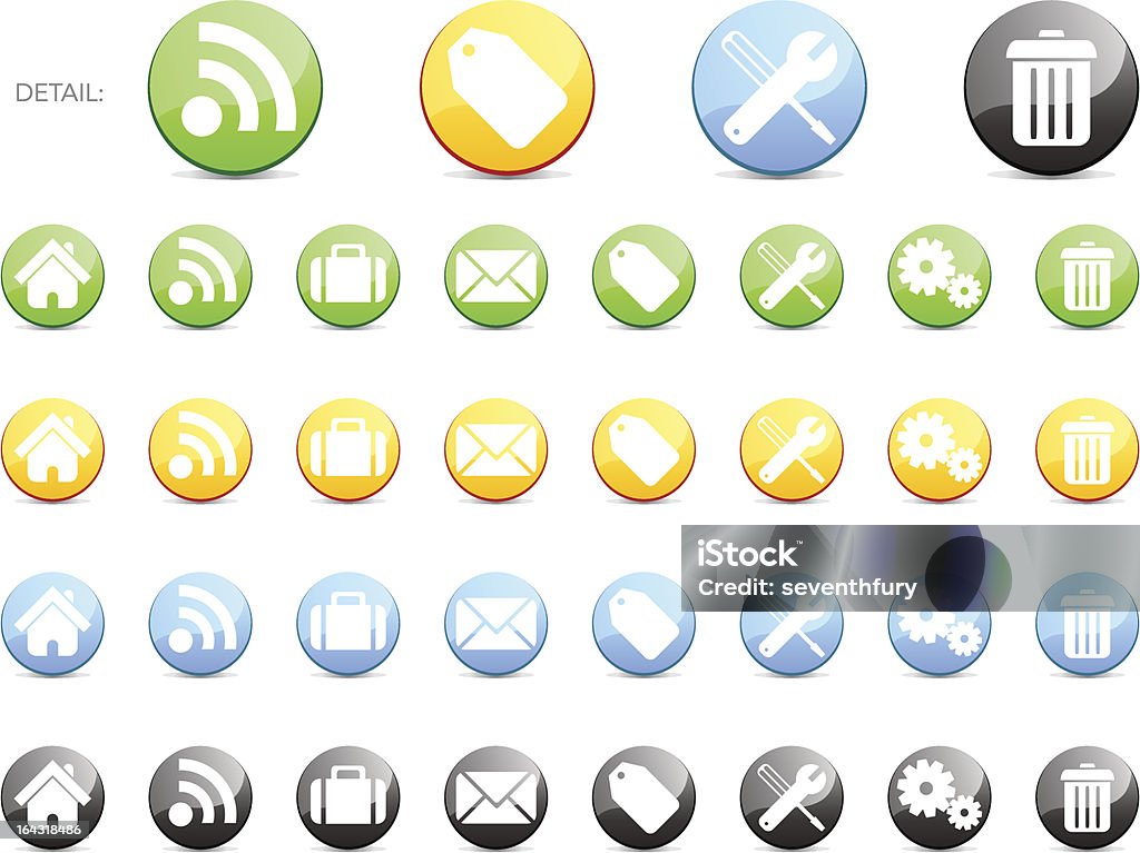 Vektor-Internet-Icons - Lizenzfrei Aktentasche Vektorgrafik