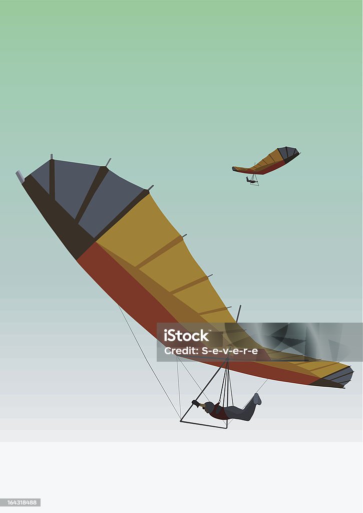 フライトに、hang -グライダー - ハンググライダーのロイヤリティフリーベクトルアート