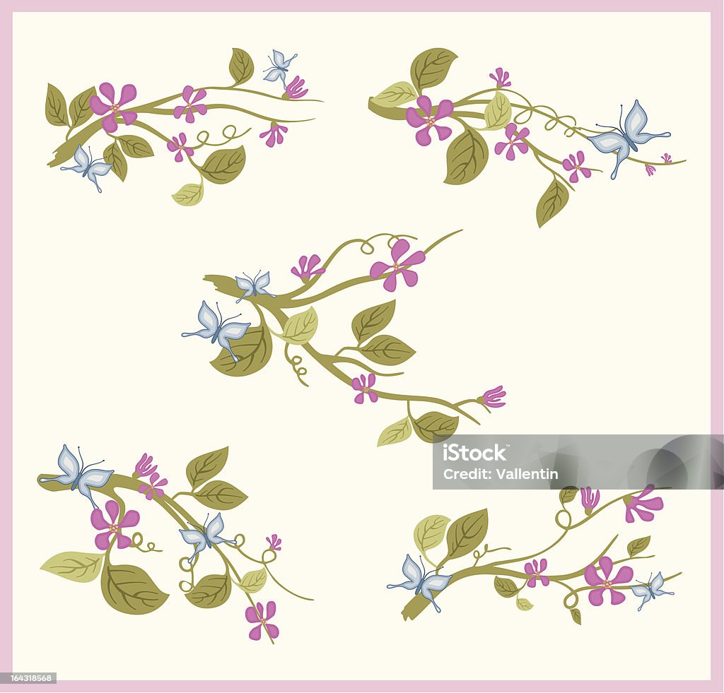 Branch Drawing Set Branch Design Set Stock Illustration - Download Image Now - Animal, Art ...