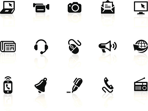 ilustrações de stock, clip art, desenhos animados e ícones de ícones de comunicação 1 - white background isolated on white e mail envelope