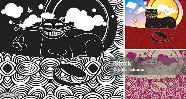 Gato - Arte vetorial de stock e mais imagens de Alice no País das Maravilhas - Alice no País das Maravilhas, Gato de Cheshire, Árvore