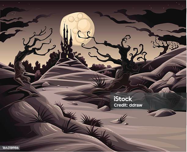 Ilustración de Horror Paisaje y más Vectores Libres de Derechos de Vector - Vector, Árido, Ajardinado