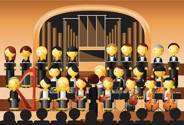 Vector illustration of Philharmonic Orchestra