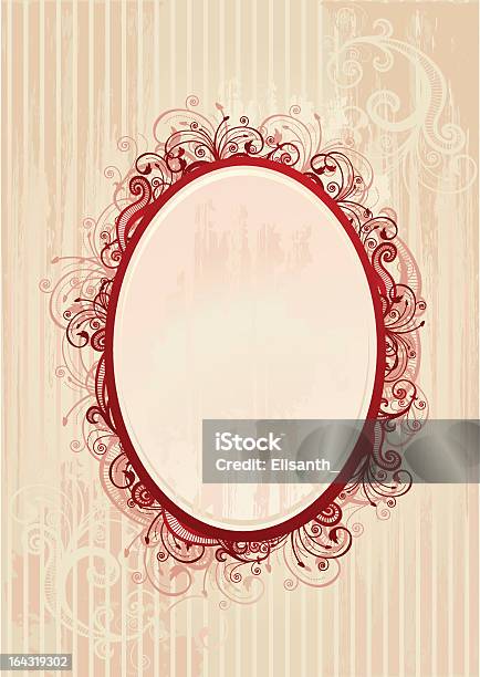 Vector Illustration Of Romantic Oval Frame Stock Illustration - Download Image Now - Antique, Baroque Style, Border - Frame