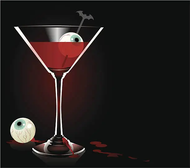 Vector illustration of Halloween Cocktail