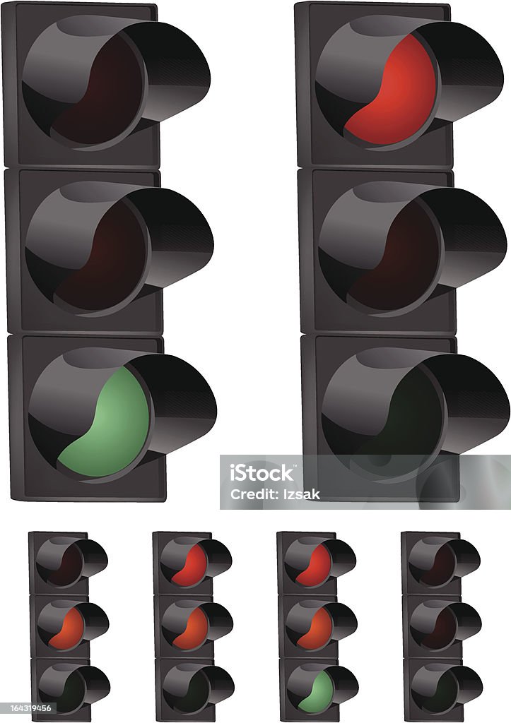 Traffic light "Traffic lights, isolated on white background. Vector illustration." Red Light - Stoplight stock vector