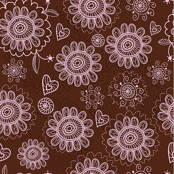 seamless floral pattern vector art illustration