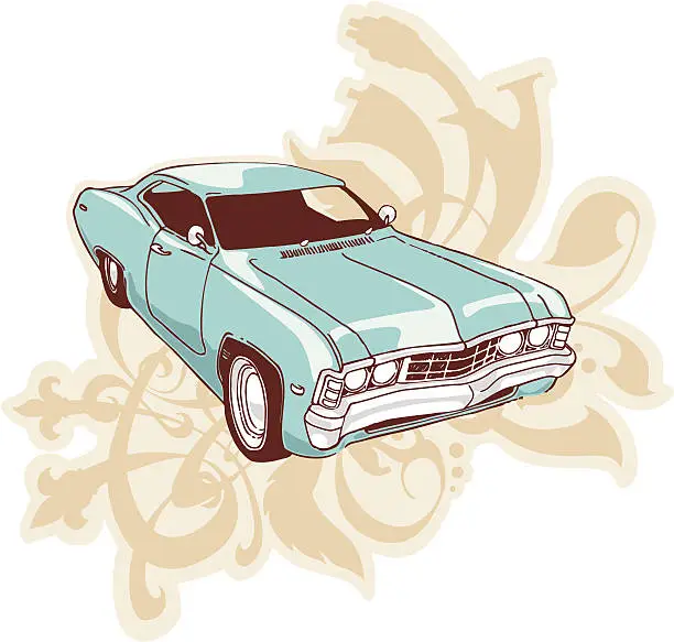 Vector illustration of Chevrolet Impala Lowrider