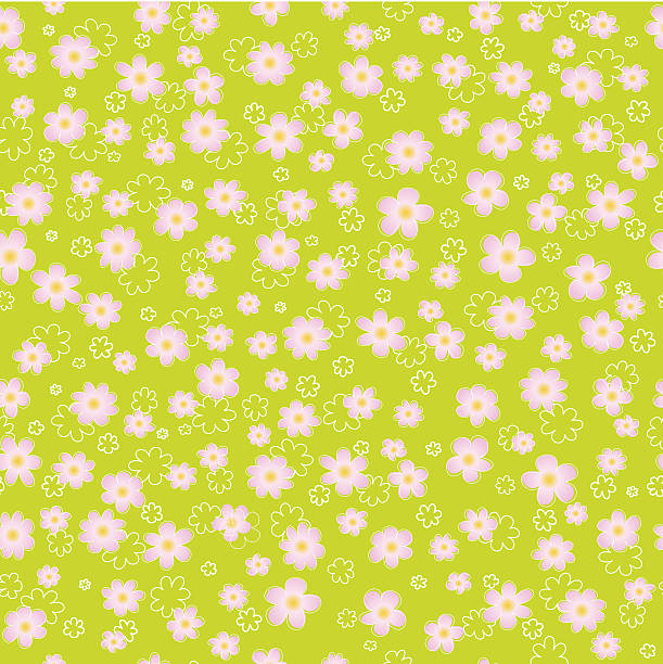 Seamless floral background vector art illustration