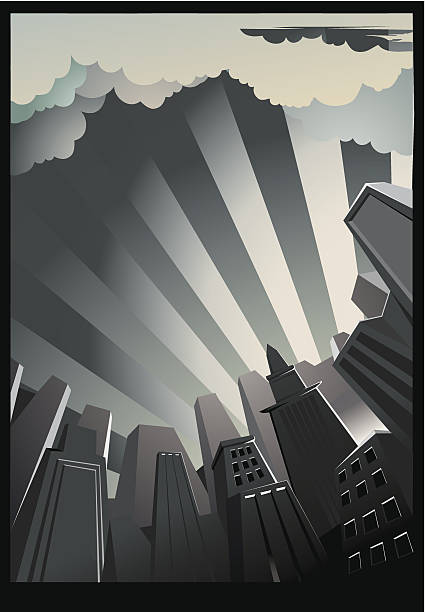 istock A drawing of a city background with tall buildings 164320288