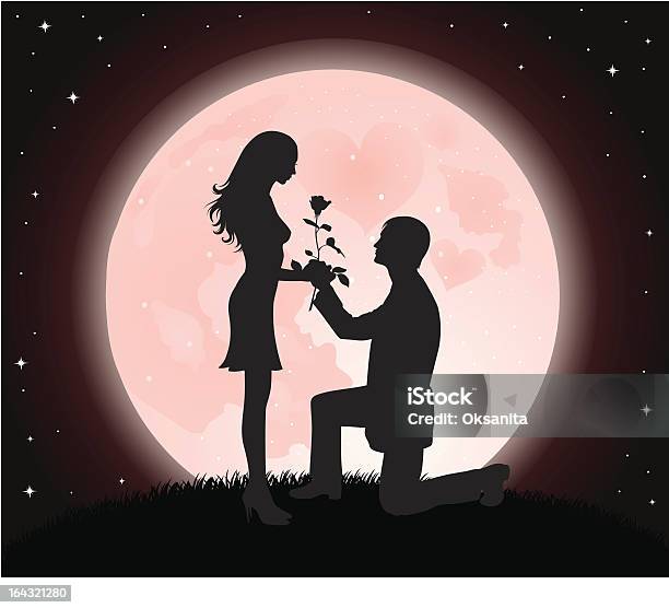 Love And Moon Stock Illustration - Download Image Now - Women, Adult, Adults Only