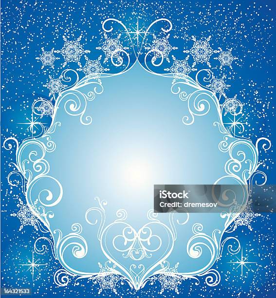 Moldura De Natal - Arte vetorial de stock e mais imagens de Abstrato - Abstrato, Azul, Comemoração - Evento