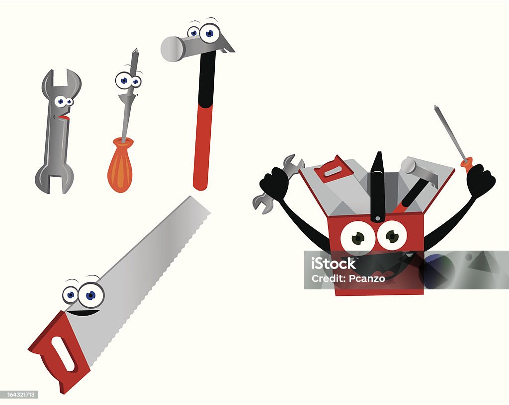 Funny Tools Stock Illustration - Download Image Now - Smiling, Wrench ...
