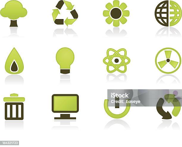 Green Eco Icons Stock Illustration - Download Image Now - Biomass - Renewable Energy Source, Building Exterior, Built Structure