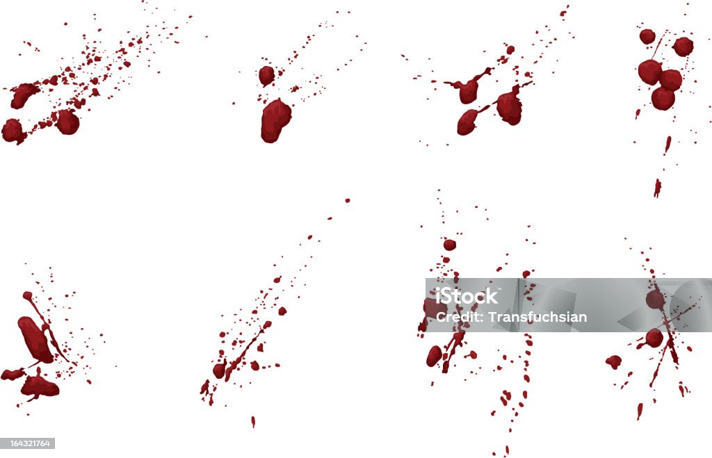 Raccolta di sangue o chiazze di vernice - arte vettoriale royalty-free di Sangue