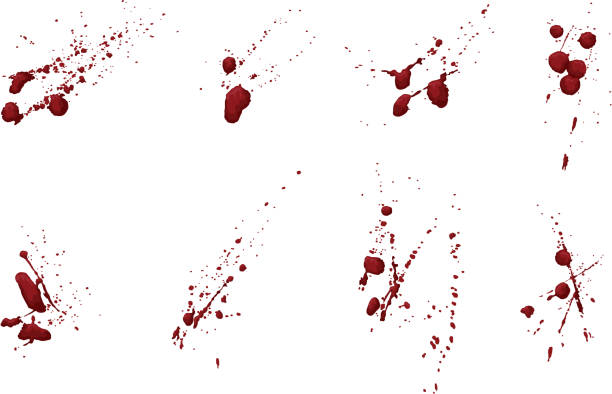 pobieranie krwi lub farba splatters - blood stock illustrations