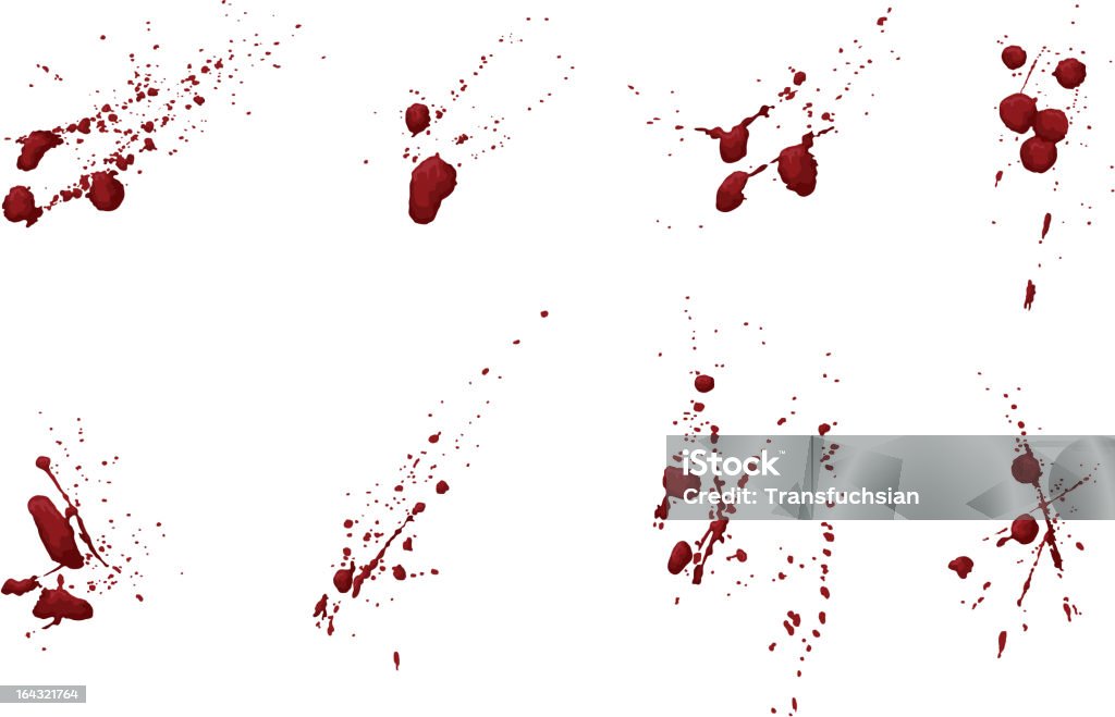 Coleção de sangue ou tinta splatters - Vetor de Sangue royalty-free