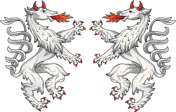 vector Heraldic panther - ilustración de arte vectorial