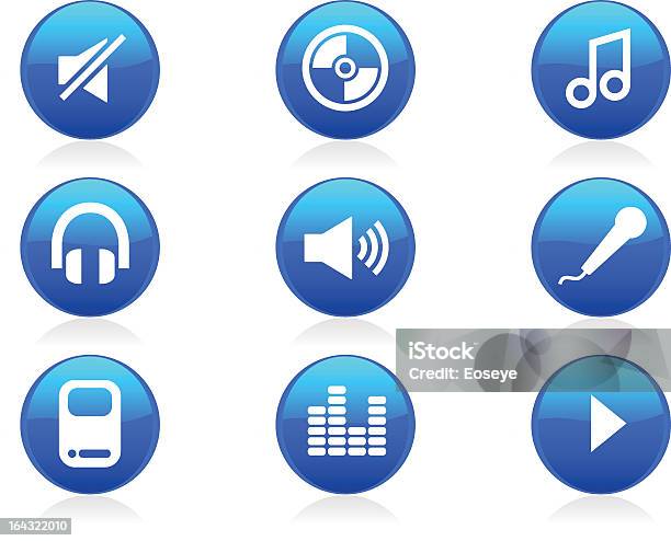 Musica Icone E Pulsanti Lucido - Immagini vettoriali stock e altre immagini di Angolo - Descrizione - Angolo - Descrizione, Apparecchiatura di registrazione del suono, Arte, Cultura e Spettacolo