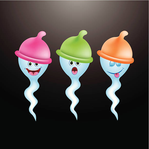 Smiley with condom hat vector art illustration