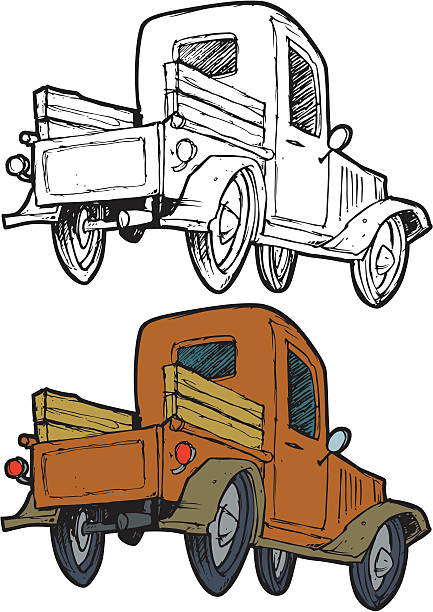 ilustrações de stock, clip art, desenhos animados e ícones de camião de - car traffic truck hubcap