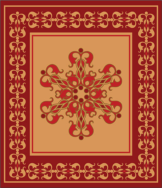 oriental carpet vector art illustration