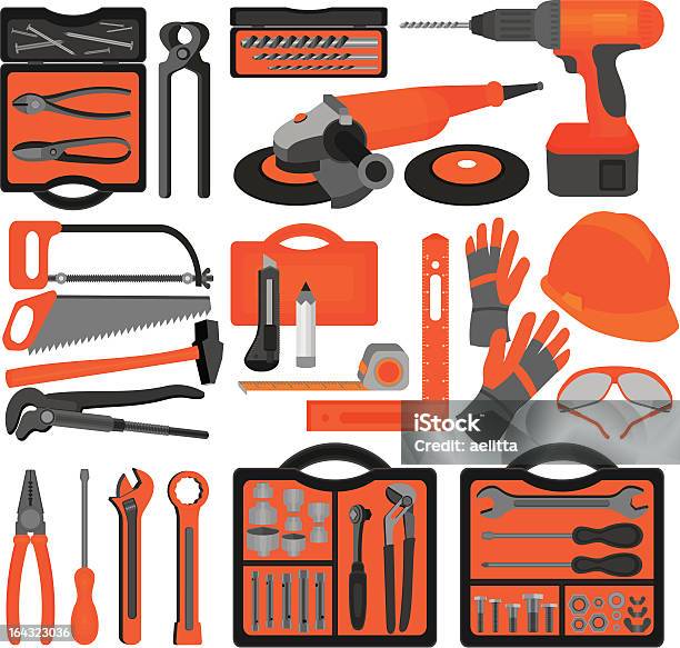 Craft Icons Hand Tools Stock Illustration - Download Image Now - Adjustable Wrench, Art And Craft, Bolt - Fastener