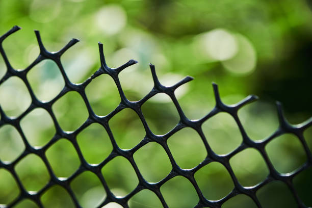 plastic netting for garden stock photo