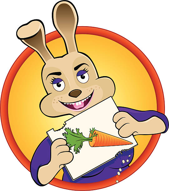 Rabbit food vector art illustration