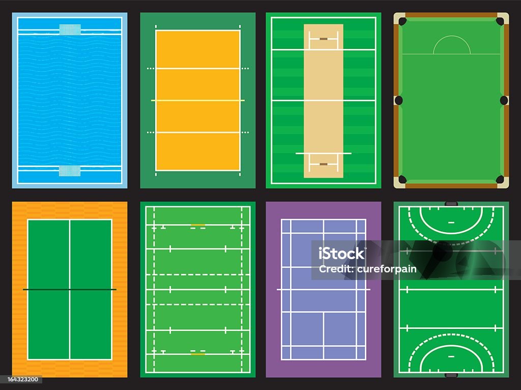 sport-Felder - Lizenzfrei Cricketplatz Vektorgrafik
